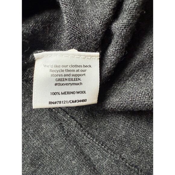 Eileen Fisher Charcoal Gray pullover sweater, long sleeve, women’s size small - Picture 6 of 6